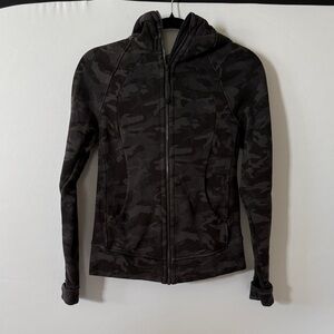 Lululemon Black Camouflage Scuba hoodie